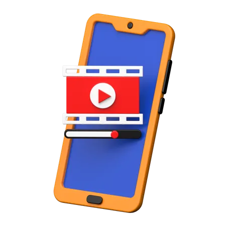 Vidéo mobile  3D Icon