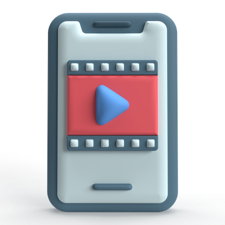 Vídeo móvel  3D Icon