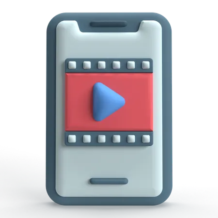 Vídeo móvel  3D Icon