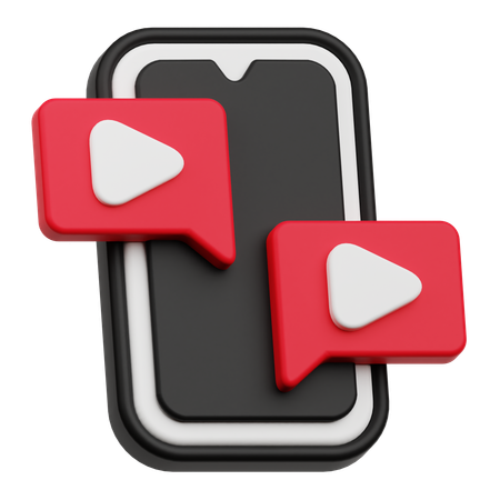 Vídeo móvil  3D Icon