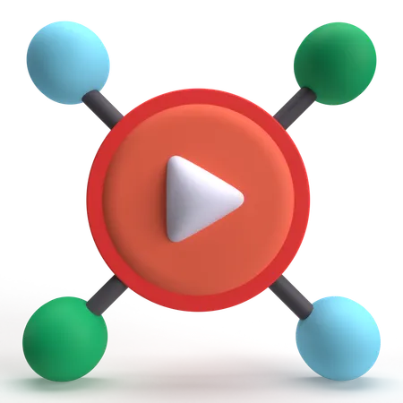 Videonetzwerk  3D Icon
