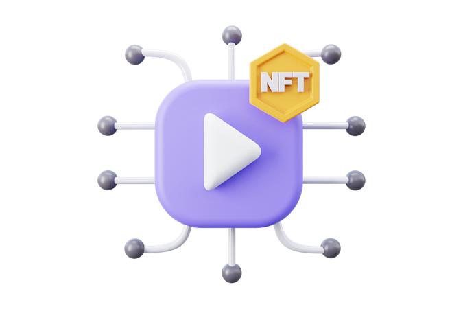 Vídeo nft  3D Icon
