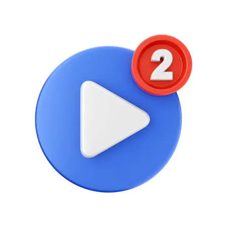 Video Notification  3D Icon