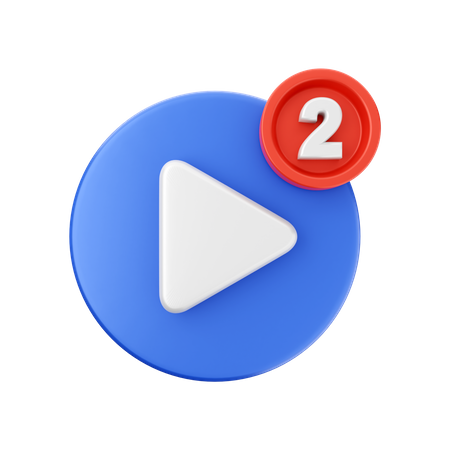 Video Notification  3D Icon