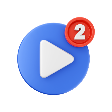 Video Notification 3D Icon