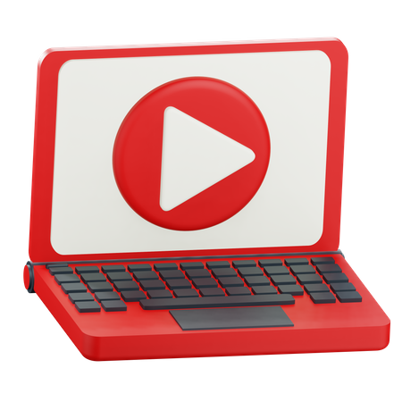 Video On Laptop  3D Icon
