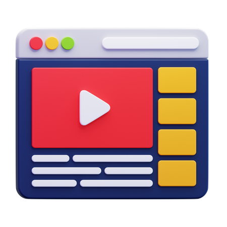 Vídeo on-line  3D Icon