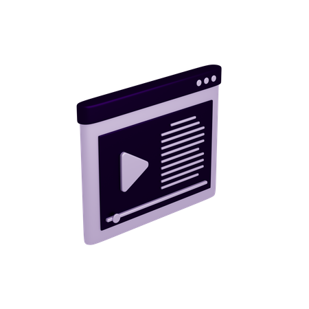 Vídeo on-line  3D Icon