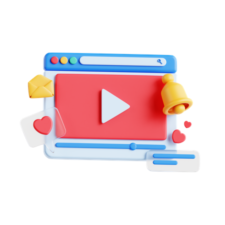 Vídeo on-line  3D Icon