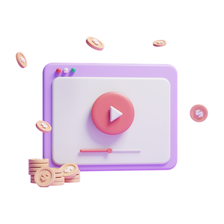 Vídeo on-line  3D Icon