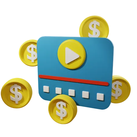 Vídeo pago  3D Icon