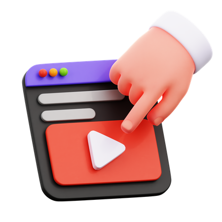 Video Play  3D Icon