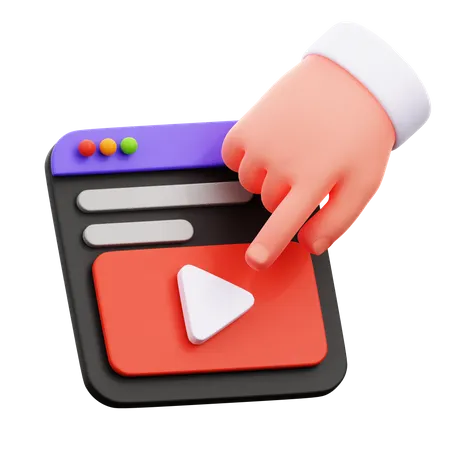 Video Play  3D Icon