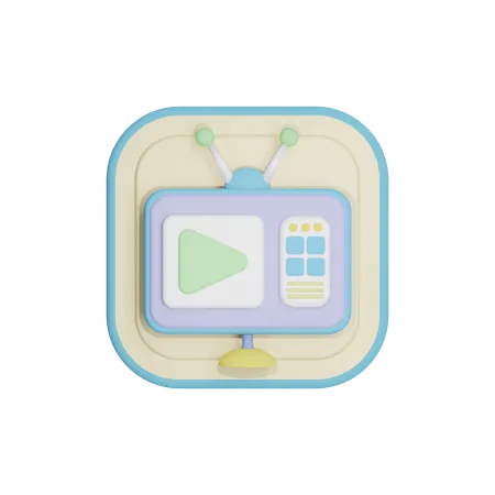 Video Play  3D Icon