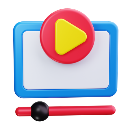 Video Play Button  3D Icon