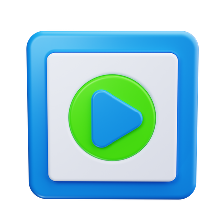 Video Play Button  3D Icon