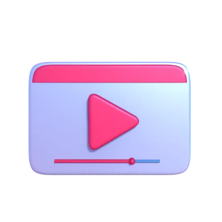 The 3 D Video Player Featuring Play Button Is An Engaging And Interactive Visual Element That Showcases A Multimedia Player With A Prominent Play Button 3D Icon