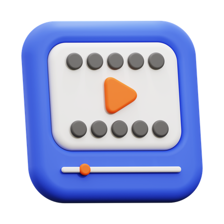 Video player  3D Icon