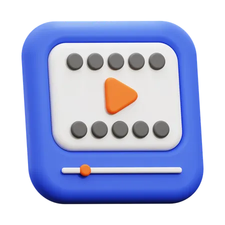 3 D Video Player Icon 3D Icon
