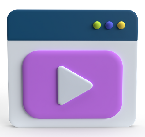 Video Player  3D Icon