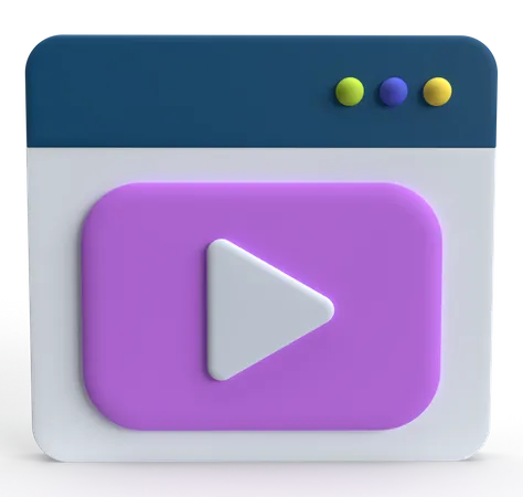 Video Player  3D Icon