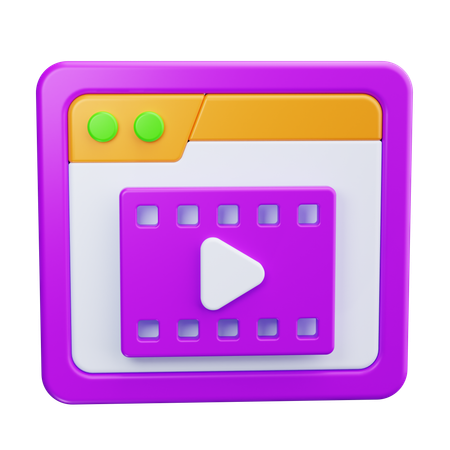 Video Player  3D Icon