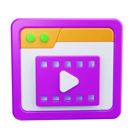 Video Player  3D Icon