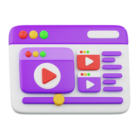 Video Player  3D Icon