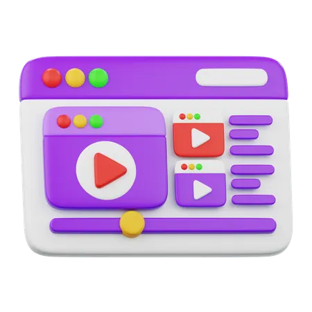 Video Player  3D Icon