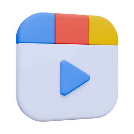 Video Player  3D Icon