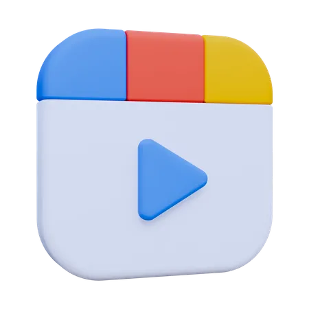 Video Player  3D Icon