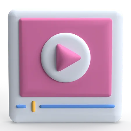 Video Player  3D Icon