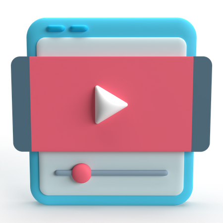 Video Player  3D Icon