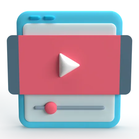 Video Player  3D Icon