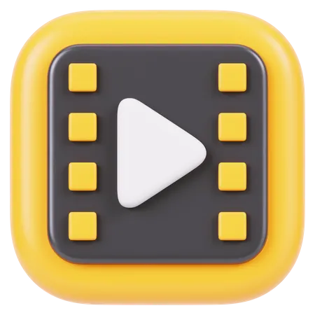 Video Player  3D Icon