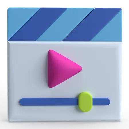 Video Player  3D Icon