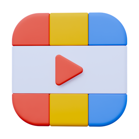 Video Player  3D Icon