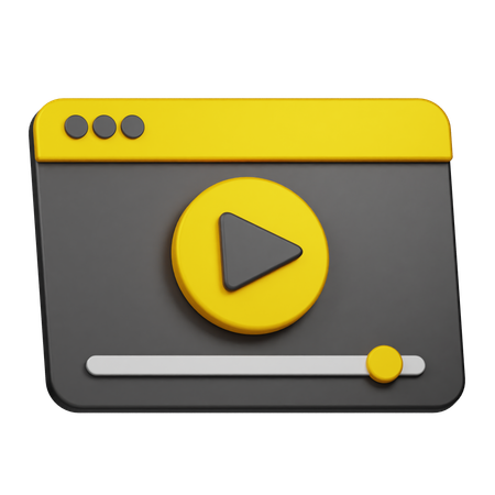 Video Player  3D Icon