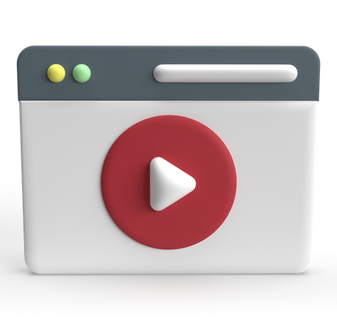 Video Player  3D Icon