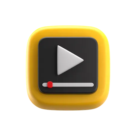 Video player  3D Icon