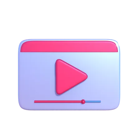 Video Player  3D Icon