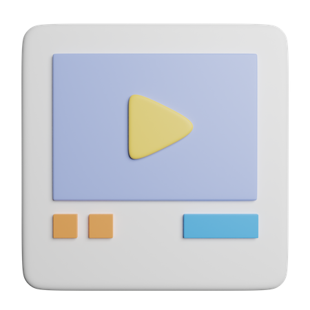 Video Player  3D Icon