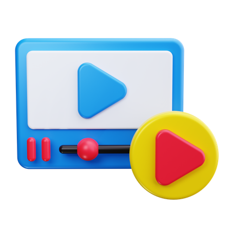 Video Player  3D Icon