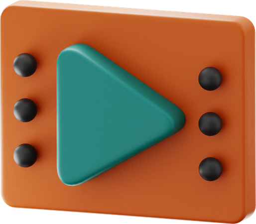 Video Player  3D Icon