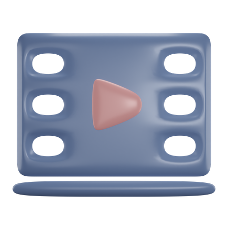 Video Player  3D Icon