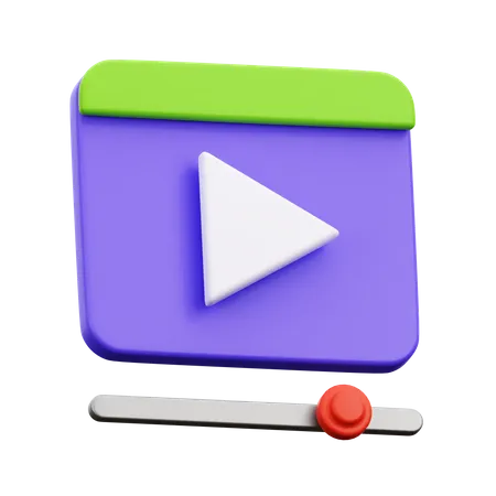 Video Player  3D Icon