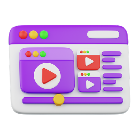 Video Player  3D Icon
