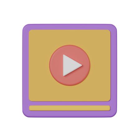 Video Player  3D Icon