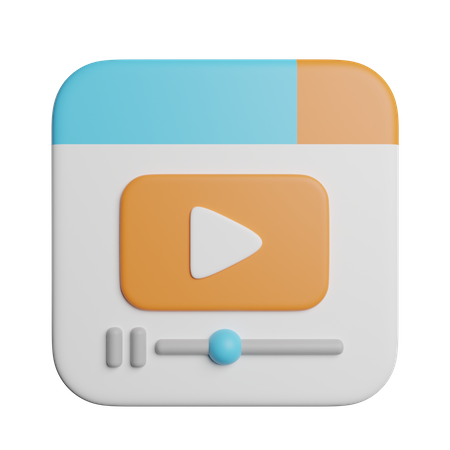 Video Player  3D Icon