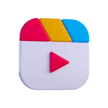 Video Player  3D Illustration